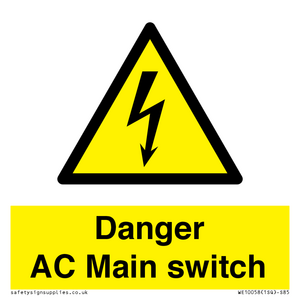 Danger AC Main switch 
